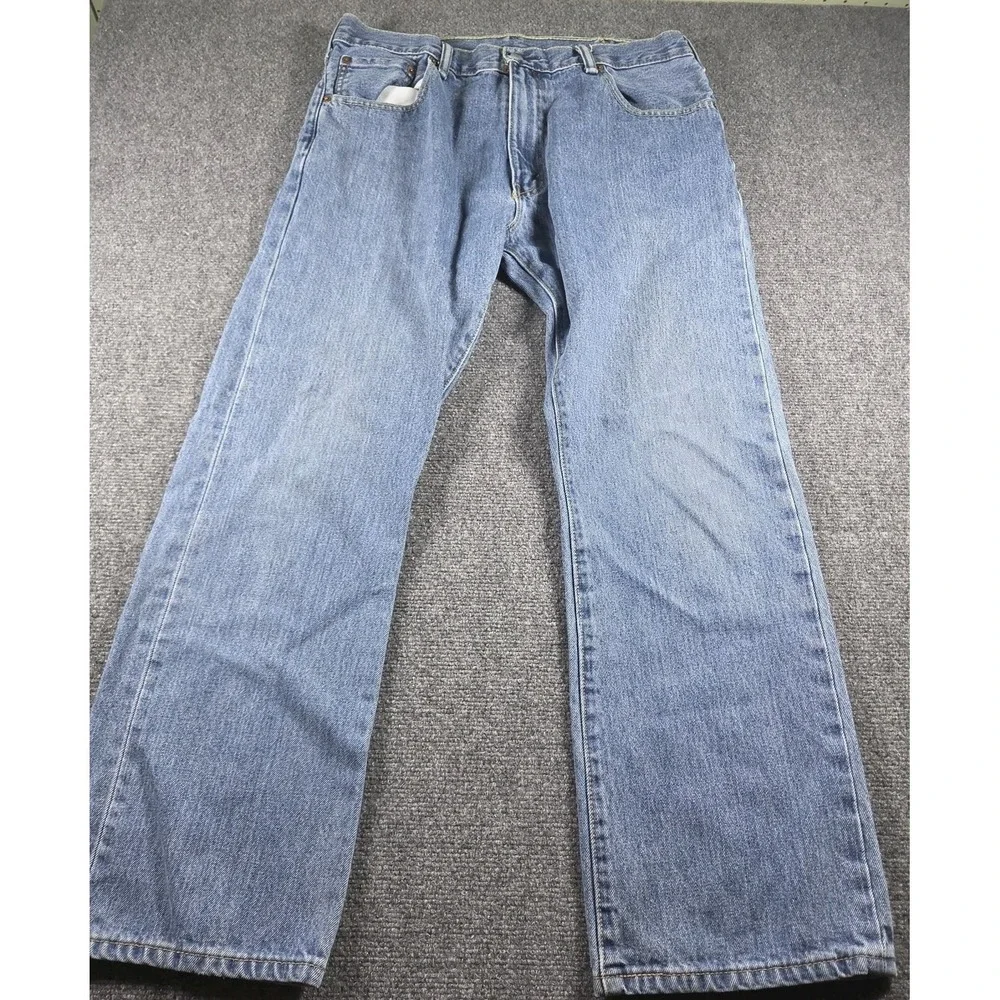 Levi's 517 Bootcut Jeans Men's Size 36x30 Light Wash Blue Denim Cotton Red Tab